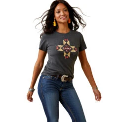 Women's Ariat Quilt Logo T-Shirt #10045443 -Cheap Cowgirl Mode Store 07284d54037bf75503577055964e076a