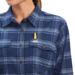 Women's Ariat Rebar Flannel DuraStretch Button Down Work Shirt #10041594 -Cheap Cowgirl Mode Store 145f033103823675075f3ed41cfe9520
