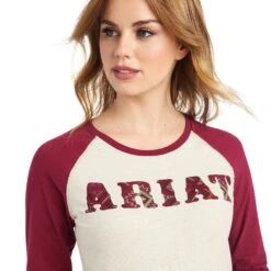 Women's Ariat REAL Logo Baseball T-Shirt #10042297 -Cheap Cowgirl Mode Store 247ba5b335141dbcf5a3d21219c02abe