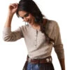 Women's Ariat Pointelle Henley Top #10043415