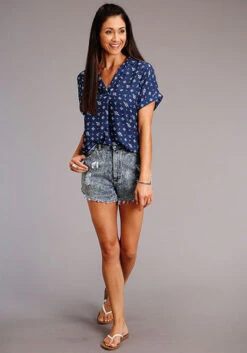 Women's Stetson Vintage Ditzy Blouse #11-051-0590-0423BU -Cheap Cowgirl Mode Store 6a2636bd08a066f082ed9e8be1627ce0