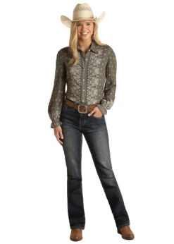 Women's White Label Button Down Blouse #WLWSODR0TH