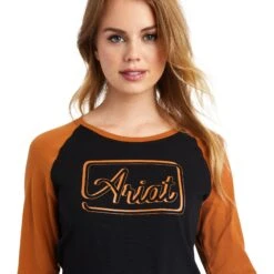 Women's Ariat REAL Logo REAL Baseball T-Shirt #10042150 -Cheap Cowgirl Mode Store 8ea4de96446947bee9be6f3335d5e07a