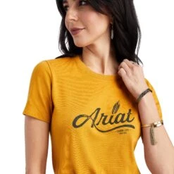 Women's Ariat Wheat Script Tee #10042720 -Cheap Cowgirl Mode Store db889e46cb4b9bc07f8e4574ca49ddbc