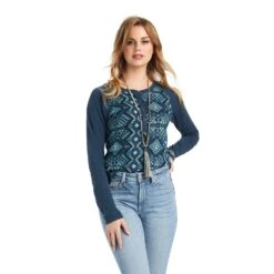 Women's Ariat REAL Printed Henley T-Shirt #10042300