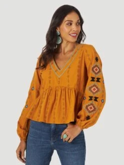 Women's Wrangler Retro Peasant Blouse #112317557